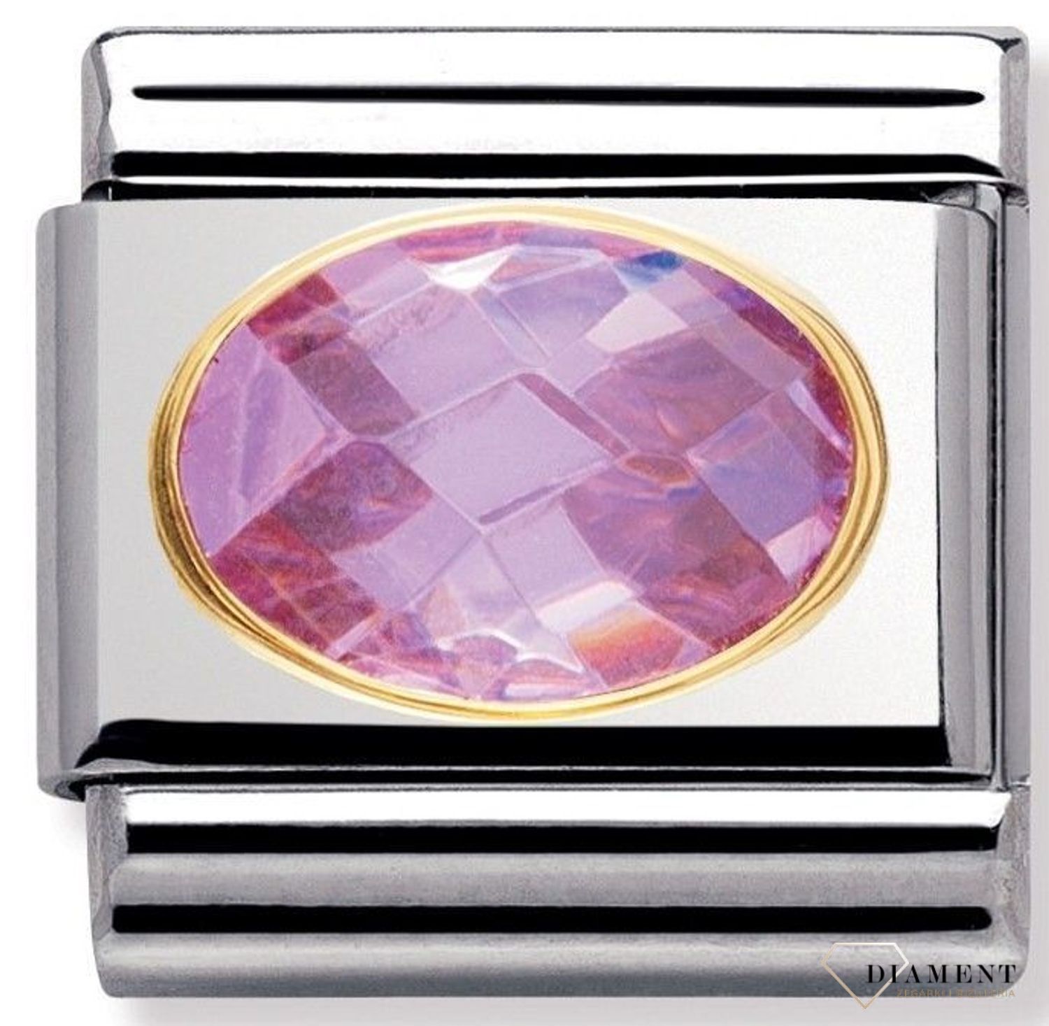 Nomination - Link 18K zawieszka złoto 'Różowa cyrkonia' 030601 003 biżuteria nomination nomination zawieszki nomination baza.jpg